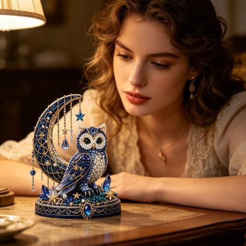 3D Beaded Animal Kit, Bead Embroidery Kit, All-in-One Bead Animal Making Kit, Premium Beading Kits & Bead Kit for Adults, Manual Craft Set for Detailed 3D Tiny Animals (Royal Fox)