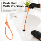 33 Feet Drain Auger, Plumbing Snake Drain Clog Remover with Drill Adapter