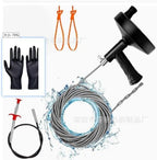 33 Feet Drain Auger, Plumbing Snake Drain Clog Remover with Drill Adapter