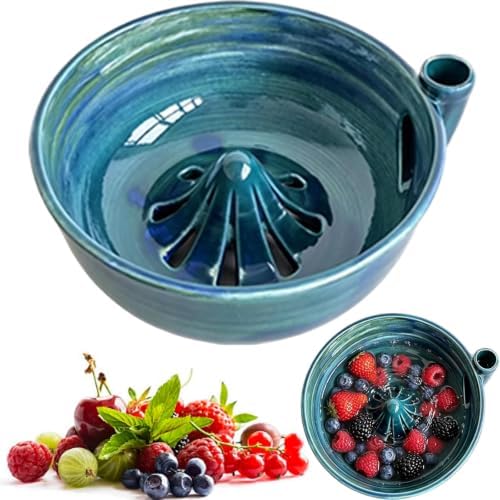 Berry Washing Bowl – Handcrafted Ceramic Berry Washer，B