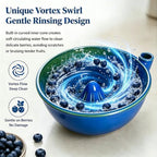 Berry Washing Bowl – Handcrafted Ceramic Berry Washer，B