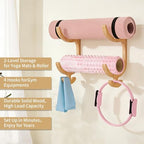 Wooden Yoga Mat Holder