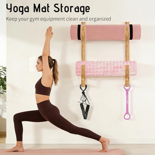 Wooden Yoga Mat Holder