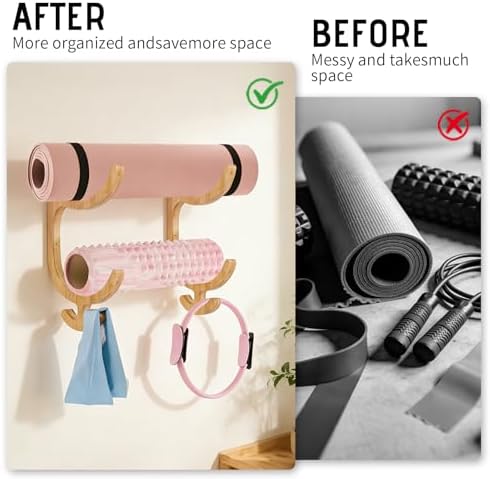 Wooden Yoga Mat Holder