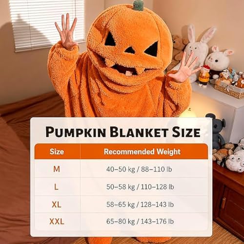 Halloween Pumpkin Onesie Adult, Plush Hooded Costume Pajamas, Cozy Unisex Loungewear for Party Home Wear