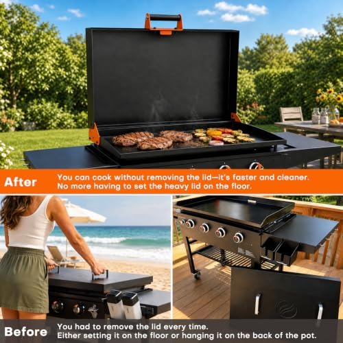 Hinge & Handle Kit for Blackstone Griddles (28"/36"/44")（Orange）