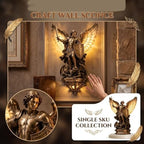 7.87in Gothic Wall Decor Sconce Lamp, Archangel Michael Wall Sconce, Hecate Statue & Norse Mythology Wall Sculpture, Greek Mythology Decor Gothic Wall Sconces (Protective Archangel Michael)