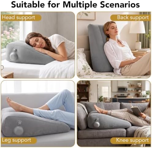 Gugxiom Inflatable Leg Elevation Pillow, Portable Inflatable Wedge Pillow