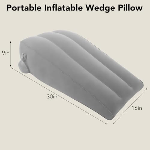 Gugxiom Inflatable Leg Elevation Pillow, Portable Inflatable Wedge Pillow