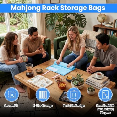 Gugxiom Mahjong Rack Bag Only, Fits 4 Racks and Pushers