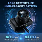 8K Digital Camera with WiFi,88MP Dual Lens Digital Cameras for Photography