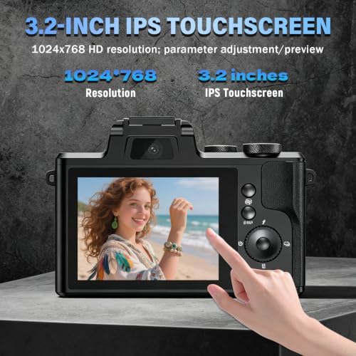 8K Digital Camera with WiFi,88MP Dual Lens Digital Cameras for Photography