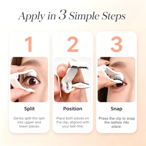 Magnetic Eyelashes with Applicator, No Glue, Cat Eye Wispy