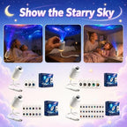 Smart Galaxy Projector Night Light, 2-in-1 Star Projector (24 Piece)