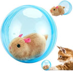 2026 New Self-Rolling Interactive Cat Ball Realistic Animal Automatic Moving Rolling Cat Ball 360° Rolling Spin Moving Cat Ball Fun Indoor Interactive Pet Ball for Cats Dogs Chasing(Blue)