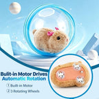 2026 New Self-Rolling Interactive Cat Ball Realistic Animal Automatic Moving Rolling Cat Ball 360° Rolling Spin Moving Cat Ball Fun Indoor Interactive Pet Ball for Cats Dogs Chasing(Blue)