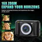 AI Digital Camera with WiFi,Dual Lens AI Camera,4.0'' Touchscreen,16X Zoom