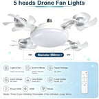 Socket Fan Light with Remote, Ceiling Fan with Lights E26/B22 Screw