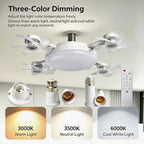 Socket Fan Light with Remote, Ceiling Fan with Lights E26/B22 Screw