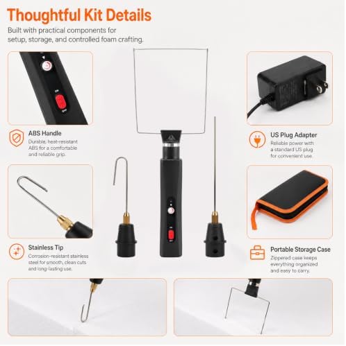 3 in 1 Foam Cutter, 18W Electric Hot Wire Cutting Machine Pen Tool Kit