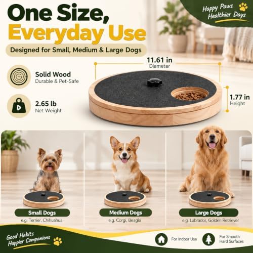 Dog Nail Scratch Board with Treat Box, Adjustable Rotating Nail File Board