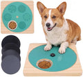 Dog Nail Scratch Board with Treat Box, Wooden Dog Scratch Board