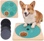 Dog Nail Scratch Board with Treat Box, Wooden Dog Scratch Board