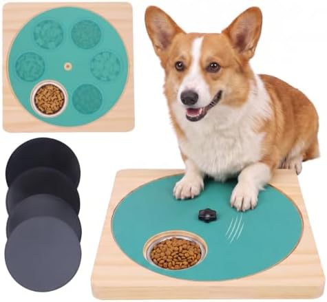 Dog Nail Scratch Board with Treat Box, Wooden Dog Scratch Board