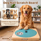 Dog Nail Scratch Board with Treat Box, Wooden Dog Scratch Board