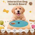 Dog Nail Scratch Board with Treat Box, Wooden Dog Scratch Board