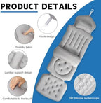 Full Body Bath Pillow for Tub, Bathtub Cushion with Silicone Suction Cup