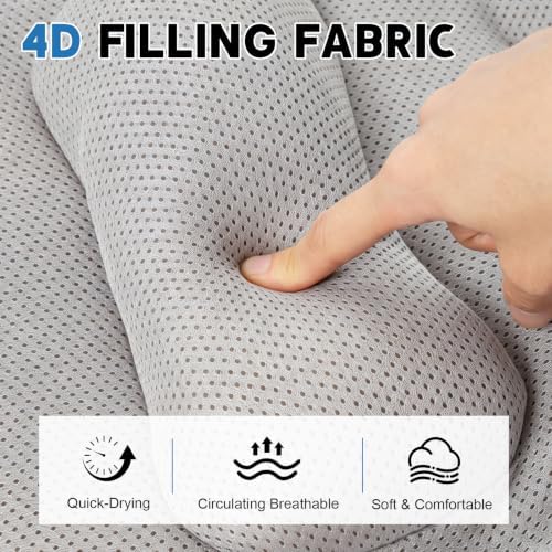 Full Body Bath Pillow for Tub, Bathtub Cushion with Silicone Suction Cup