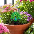 Solar Peacock Garden Sculpture, Resin Solar Garden Statues Light