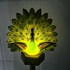 Solar Peacock Garden Sculpture, Resin Solar Garden Statues Light
