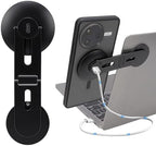 15W Wireless Charger Magnetic Phone Stand for Tesla & Laptop(Black)