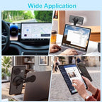 15W Wireless Charger Magnetic Phone Stand for Tesla & Laptop(Black)