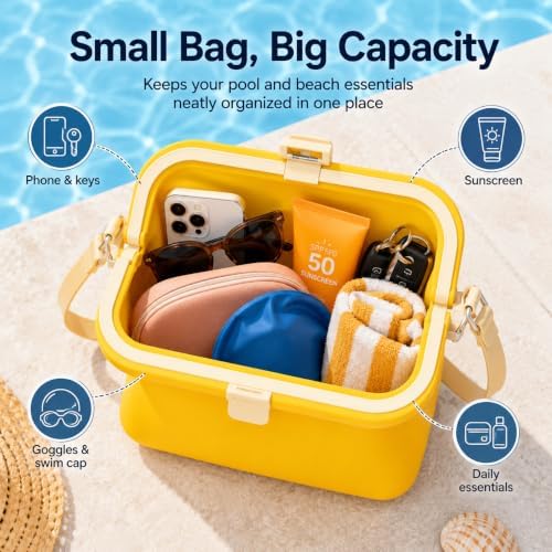 2027 New Silicone Beach Bag, Women's Swimming Storage Bag with Strap