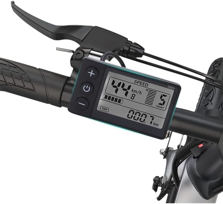 Ebike LCD Display Meter, 24V 36V 48V Speedometer, for 0.9in Handlebars