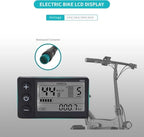 Ebike LCD Display Meter, 24V 36V 48V Speedometer, for 0.9in Handlebars