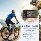 Ebike LCD Display Meter, 24V 36V 48V Speedometer, for 0.9in Handlebars
