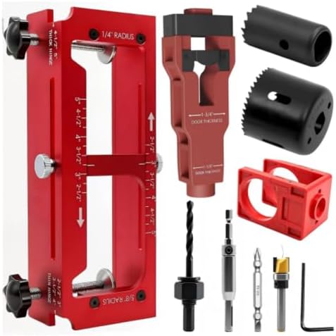 ALL-IN-ONE Door Hinge Jig, Door Hinge Template Kit for Door Lock & Latch