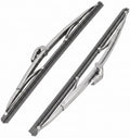 Gugxiom 12in/30.48cm Stainless Steel Wiper Blades, Universal for Car