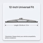 Gugxiom 12in/30.48cm Stainless Steel Wiper Blades, Universal for Car