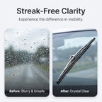 Gugxiom 12in/30.48cm Stainless Steel Wiper Blades, Universal for Car
