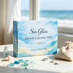 2026 Sea Glass Gnome Christmas Advent Calendar, 24 PCs 2D Flat Acrylic Gnome Christmas Tree Ornaments, Coastal Ocean Themed 24 Day Holiday Countdown Calendar, Beach Decor Gifts (Ocean Magic)