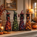 12.2'' Premium Large Resin Enchanted Autumn Witch Figurine (Single-Green)