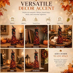 12.2'' Premium Large Resin Enchanted Autumn Witch Figurine (Single-Green)