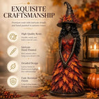 12.2'' Premium Large Resin Enchanted Autumn Witch Figurine (Single-Green)