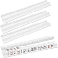 Gugxiom 4PCS 17" Wooden Scalloped Mahjong Racks with Magnetic Pushers（White）