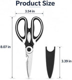 Heavy Duty Kitchen Scissors, Stainless Steel Multipurpose Kitchen Shears with Can Opener and Fish Scaler, Sharp Poultry Shears and Food Scissors for Meat, Chicken, Fish, Seafood, Vegetables and Herbs